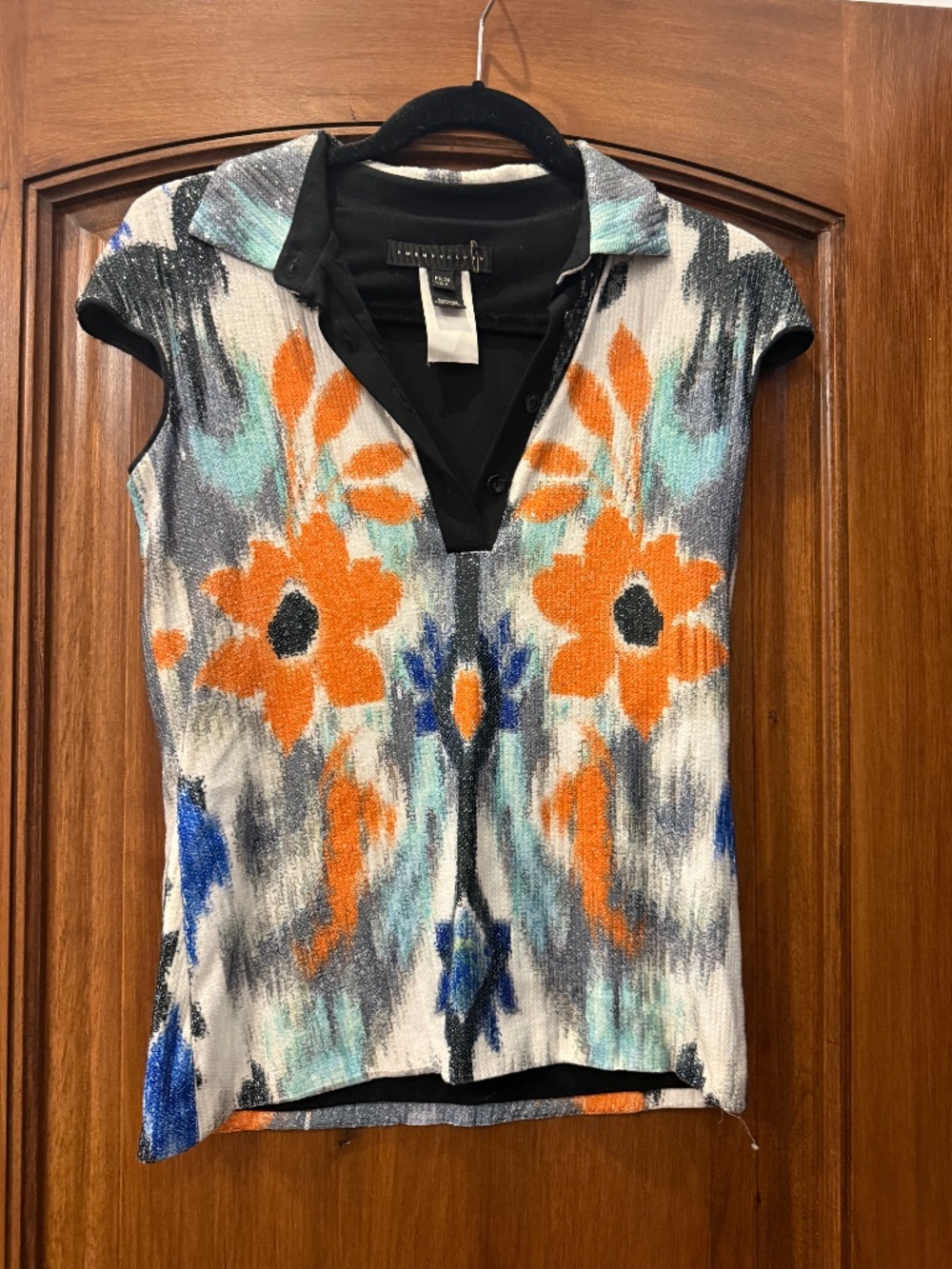 Sequence made in Italy blouse cap sleeve